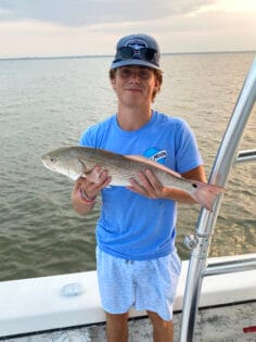 Happy boy with catch