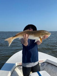 Huge redfish caught on fishing charter