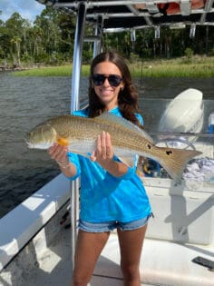 Redfish catch with Apalach Anglers